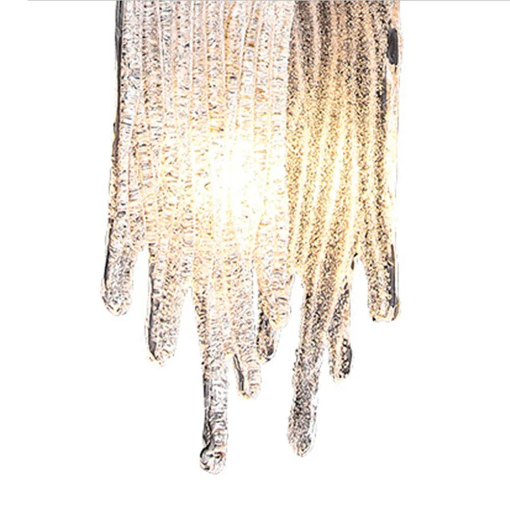 Kristy Modern Flowing Jelly Pendant Light Crystal Brass