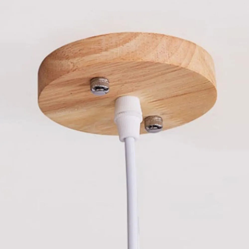 Ritta Modern Conch Shell /Wood Pendant Light, Wooden - Letslighting