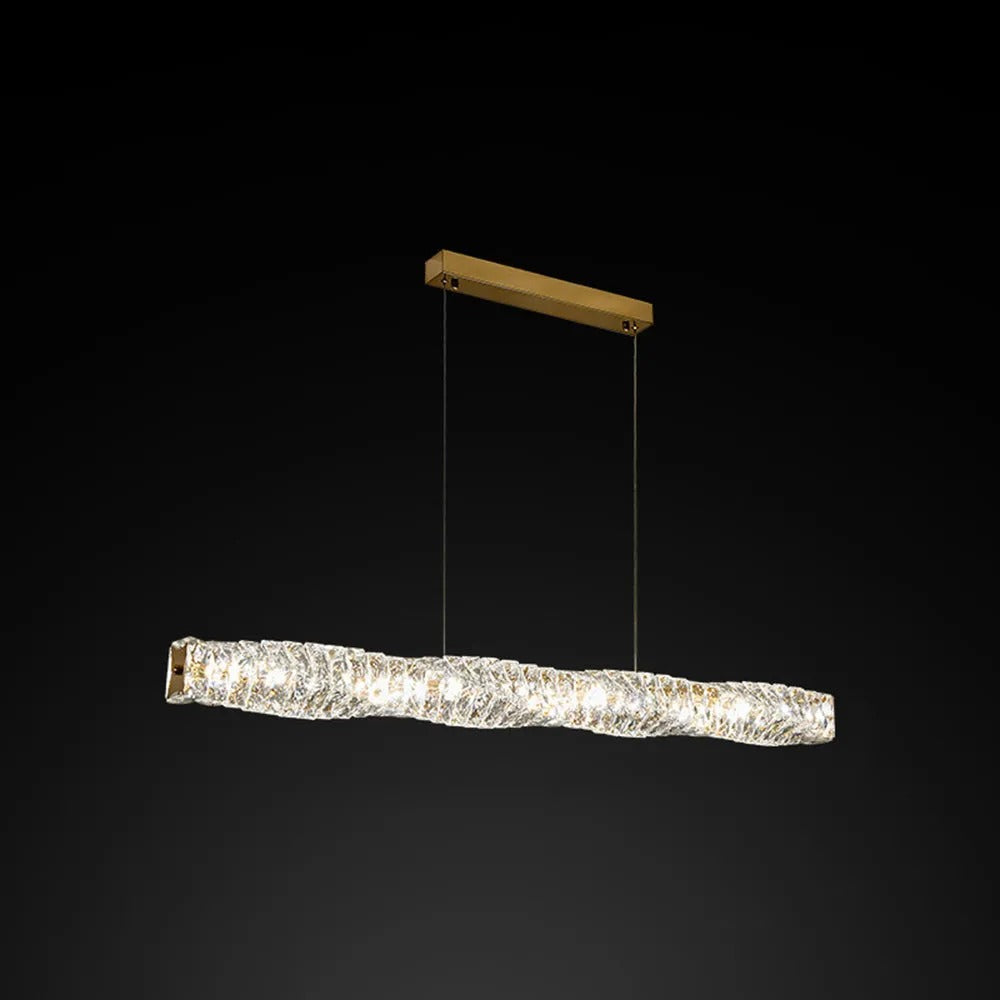 Kristy Crystal Sliver and Pendant Light Stainless Steel