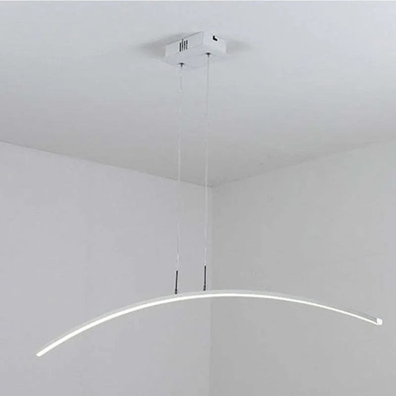 Arisha Curved Linear Pendant Light for Dining Room