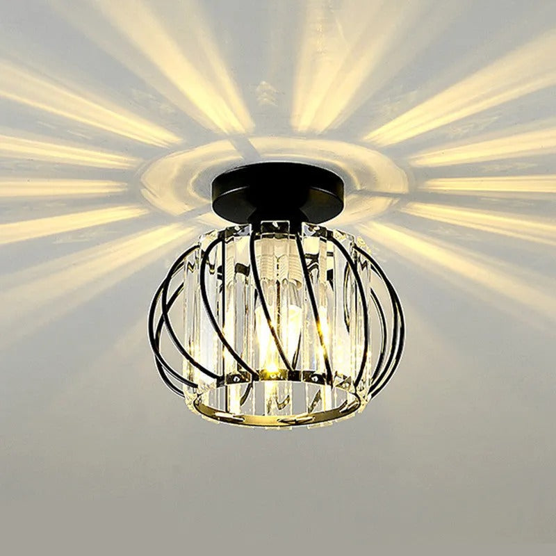 Modern Globe Crystal Cage Ceiling Light - Letslighting