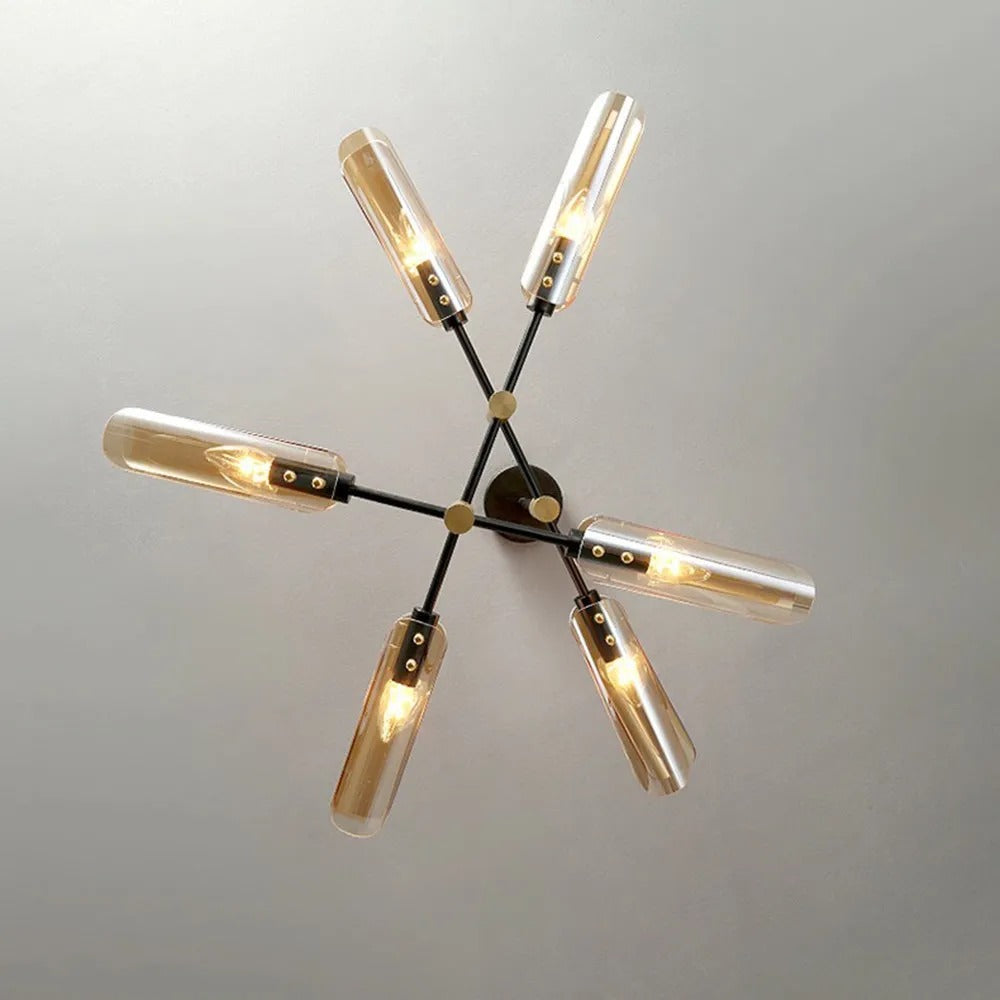 Arisha Modern /Glass Semi-Flush Mount Ceiling Light - Letslighting
