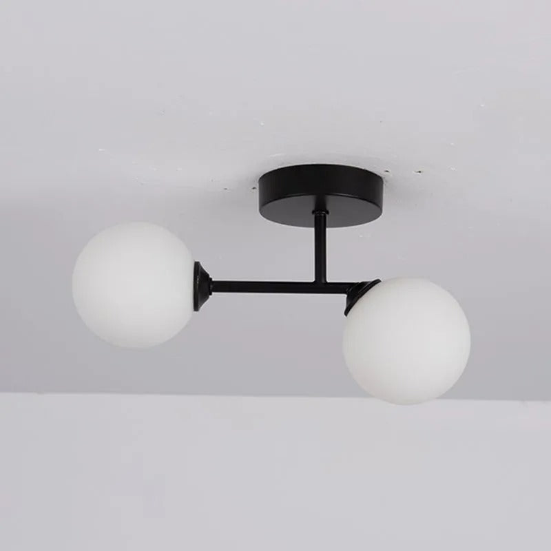 Valentina Semi-Flush Mount Ceiling Light, 2 Color, 12" - Letslighting