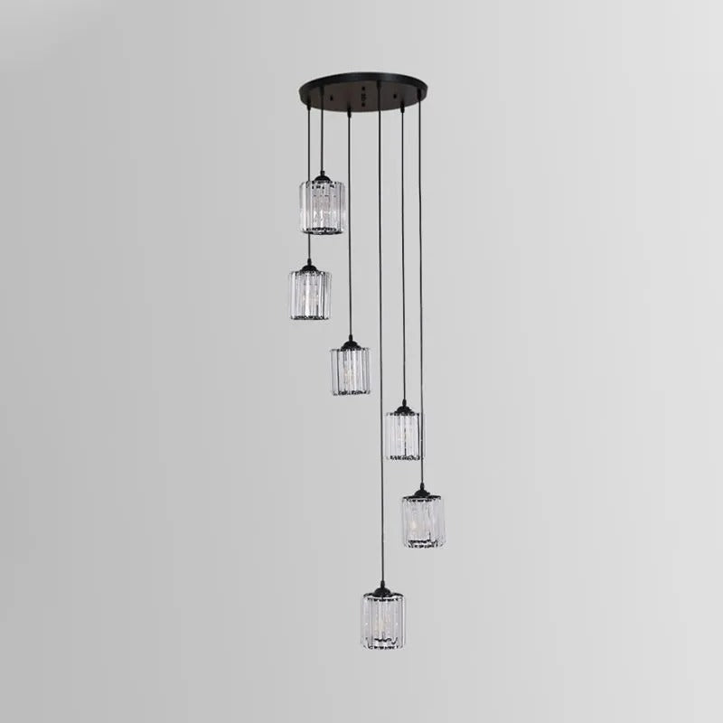 Kristy Modern Minimalist Glass Chandelier Living Room - Letslighting