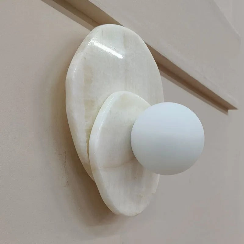 Arisha French LED Stone Glass Indoor Wall Lamp Living Room - Letslighting