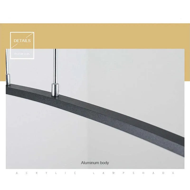 Arisha Curved Linear Pendant Light for Dining Room