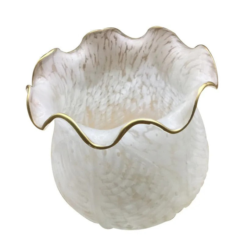Ray Vintage Flower shape Metal&Glass Modern Wall Lamp Bronze
