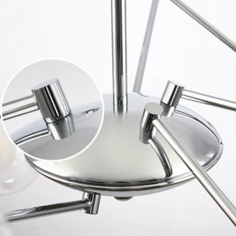 Valentina Modern LED Chandelier Chrome Glass Living Room/Bedroom - Letslighting