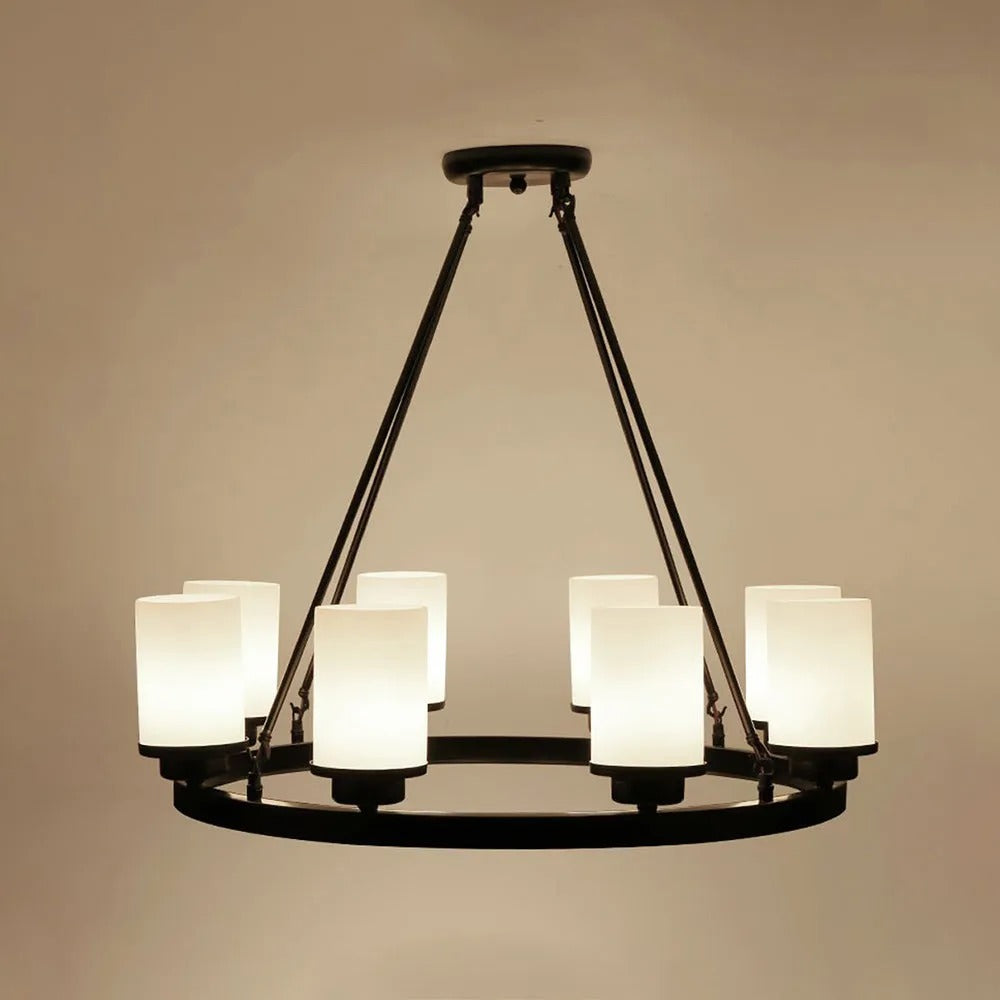 Silva Retro Metal Glass Chandelier for Living Room - Letslighting