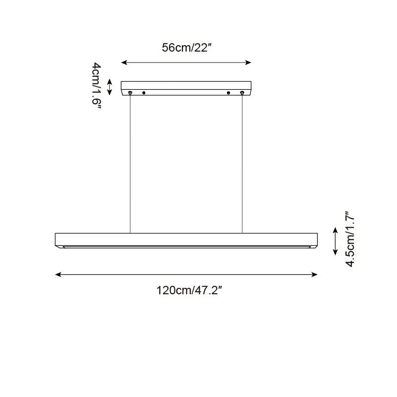 Imiror Minimalist Travertine Linear Pendant