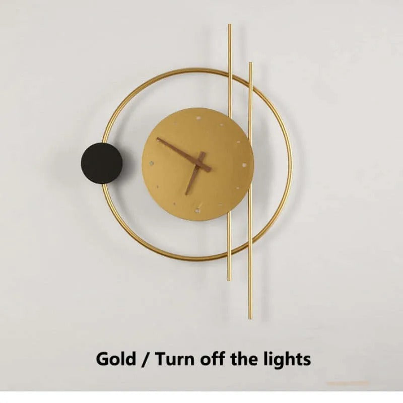 Arisha Wall Lamp Clock & Iron & Acrylic