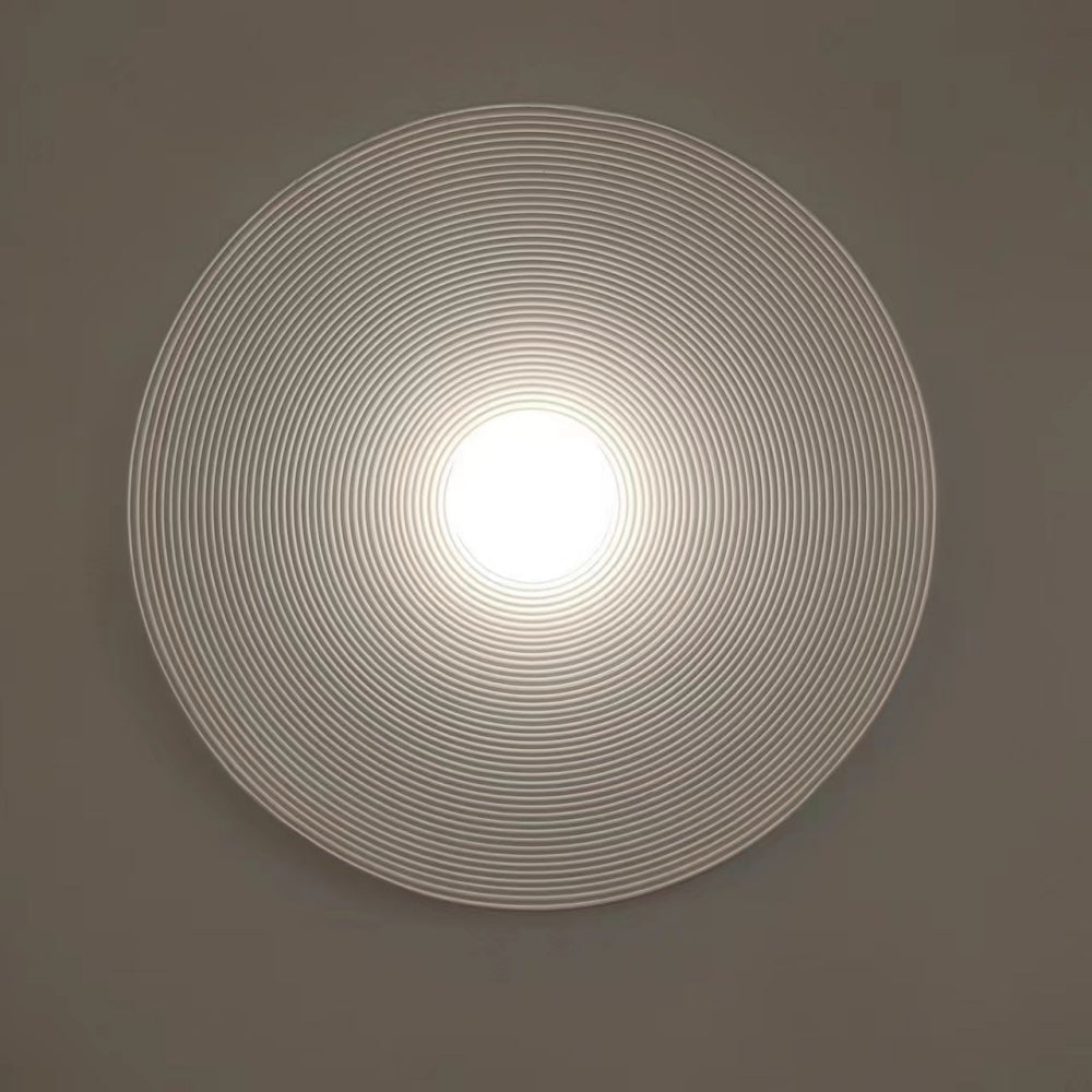 Aria Modern Round Indoor Wall Lamp Wood Bedroom Living Room
