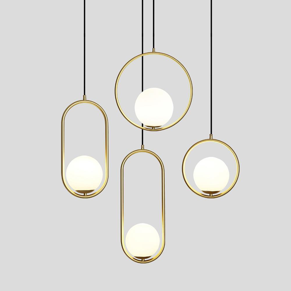 Ellipse Contemporary Brass Pendant Light - Letslighting