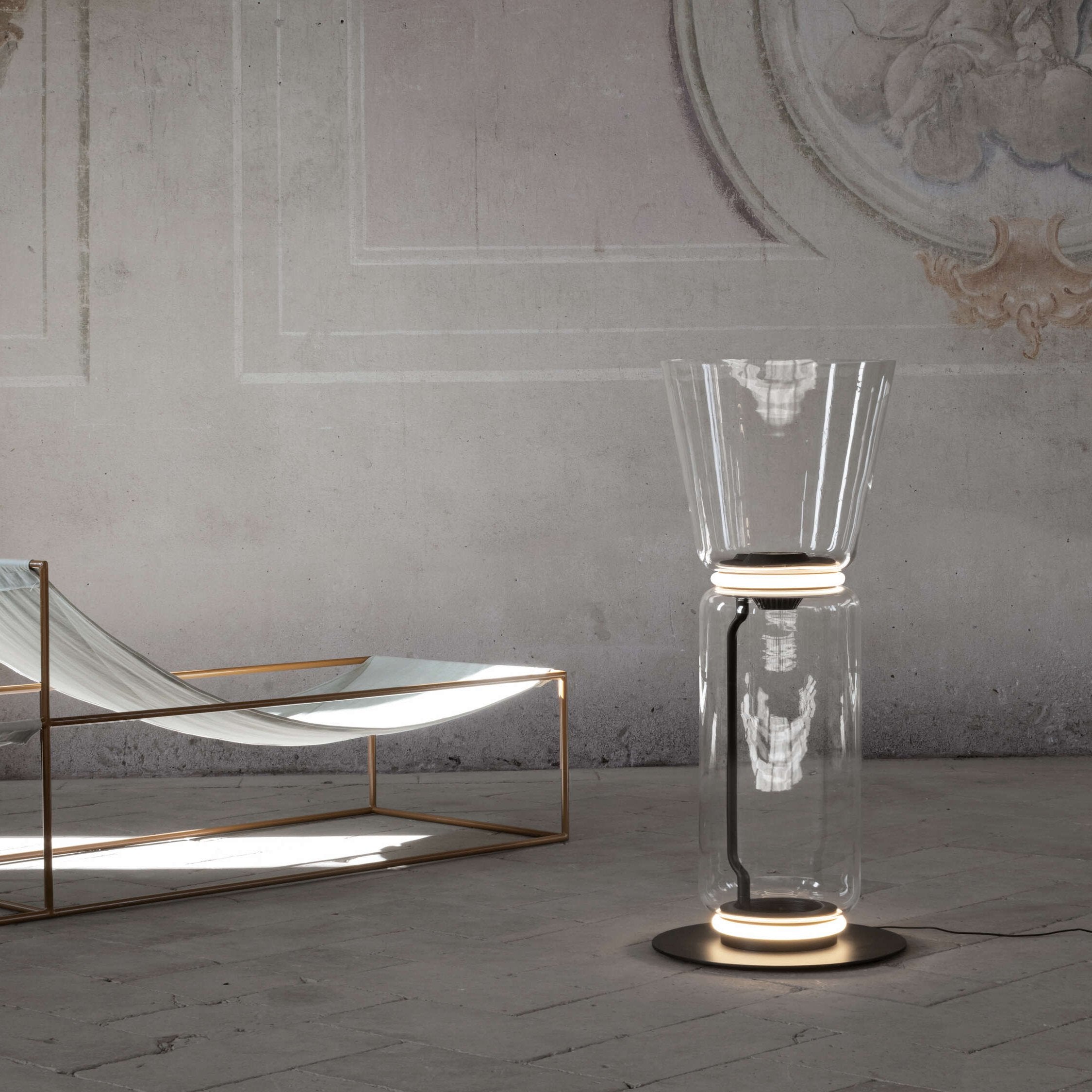 Lustra Floor Lamp Bamboo Glass - Letslighting