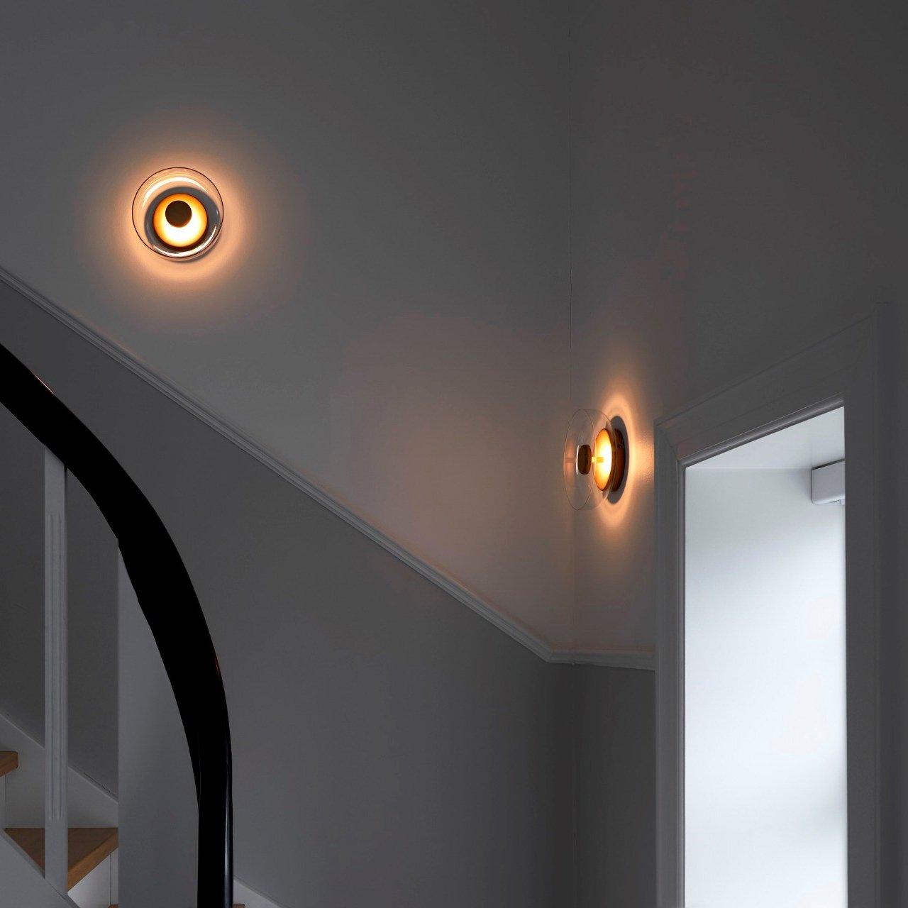 Crux Modern Minimalist Brass Glass Wall Light - Letslighting