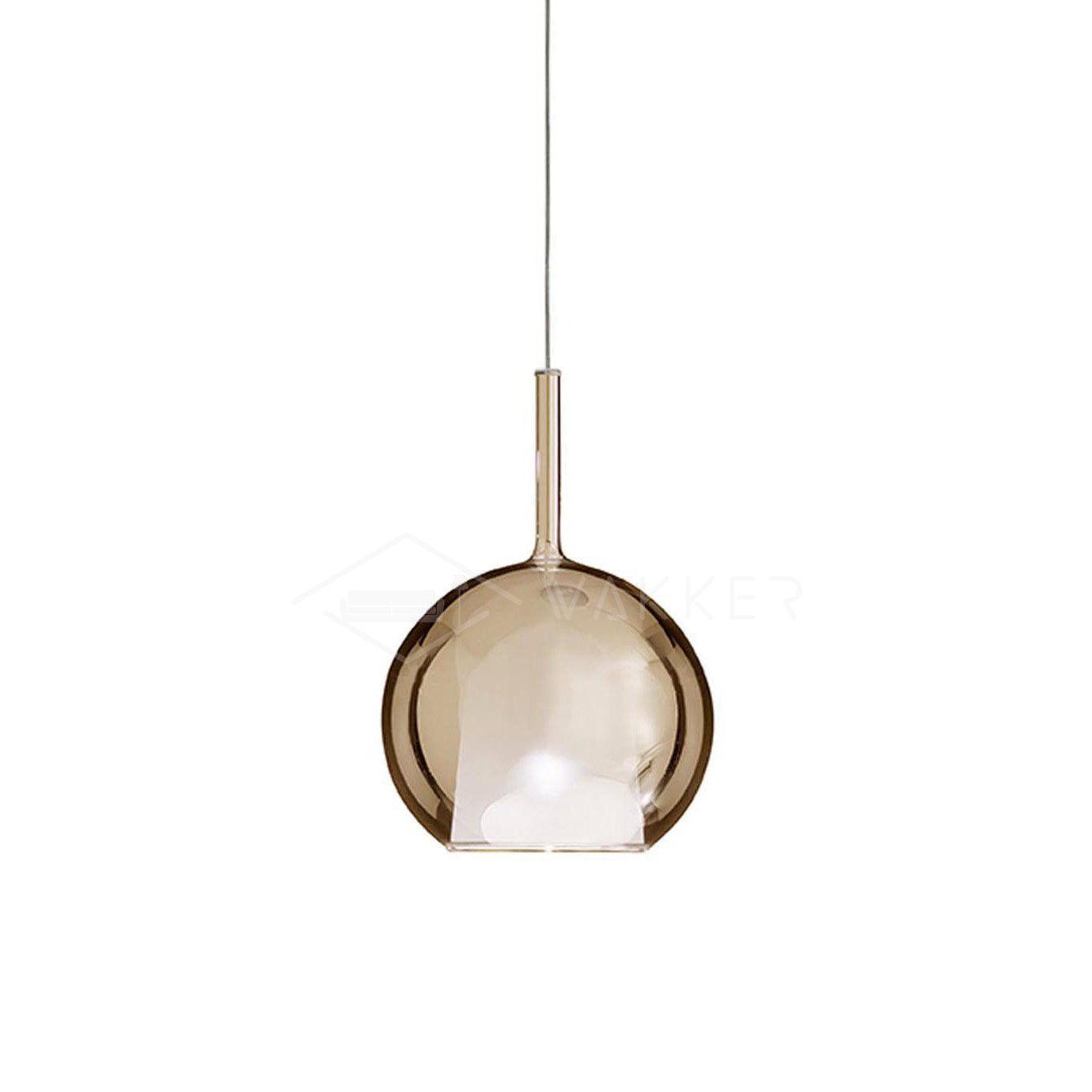 Lustra Pendant Lamp Smoked Glass Round - Letslighting