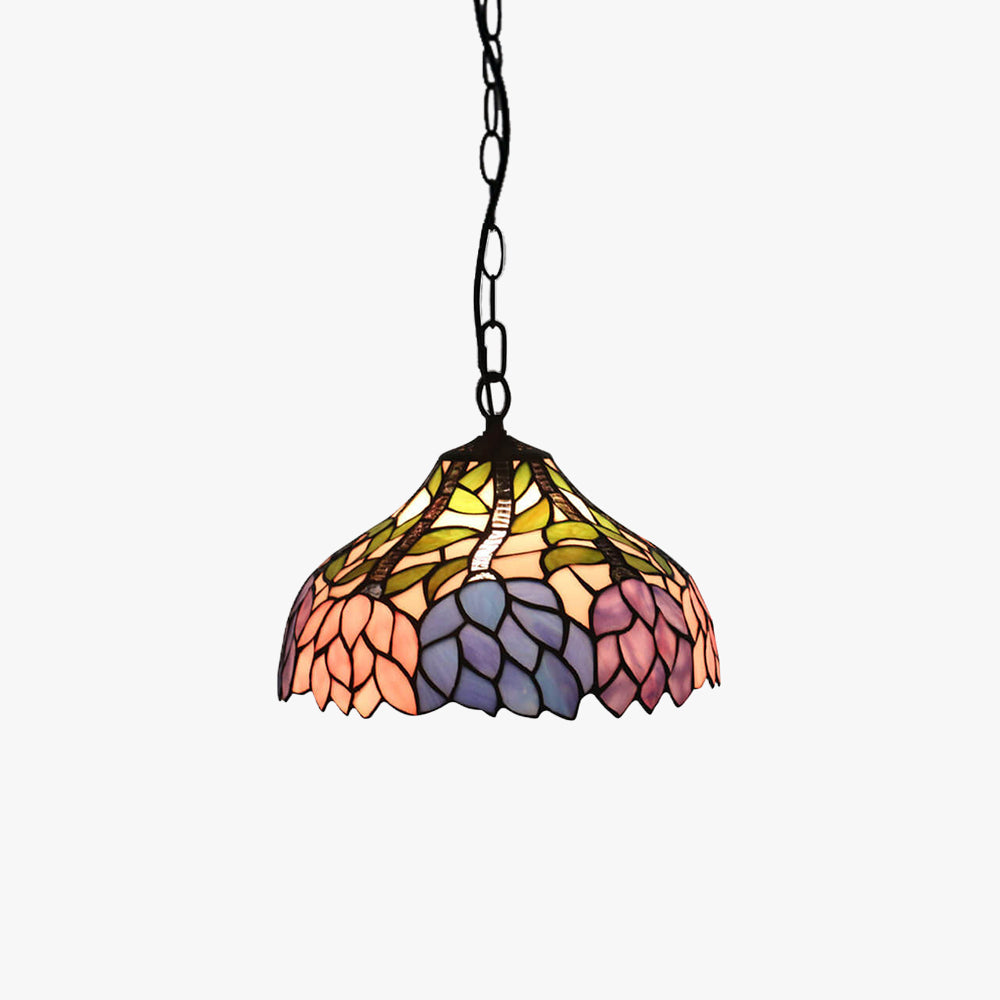 Tiffany Vintage Pendant Light Blossom Flower Stained Glass Living Room - Letslighting