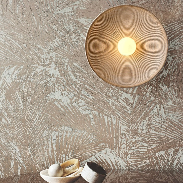 Aria Modern Round Indoor Wall Lamp Wood Bedroom Living Room