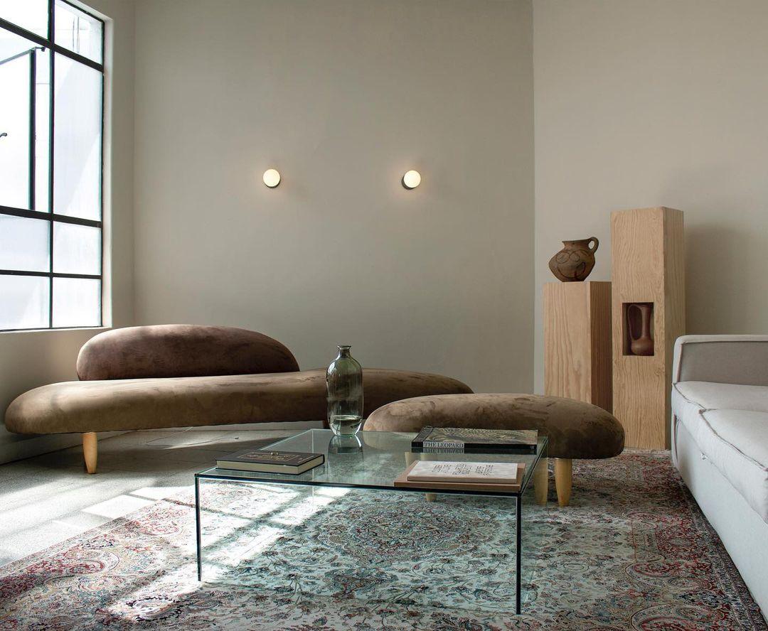 Lustra Wall Lamp Concrete Opal Glass - Letslighting