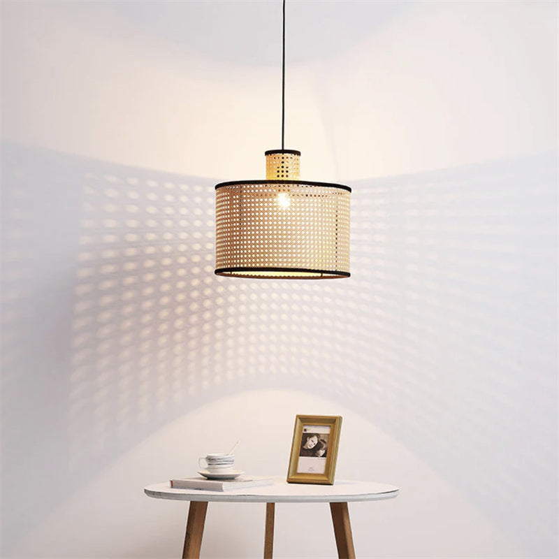 Ritta Vintage Handmade Pendant Light Rattan Bedroom - Letslighting