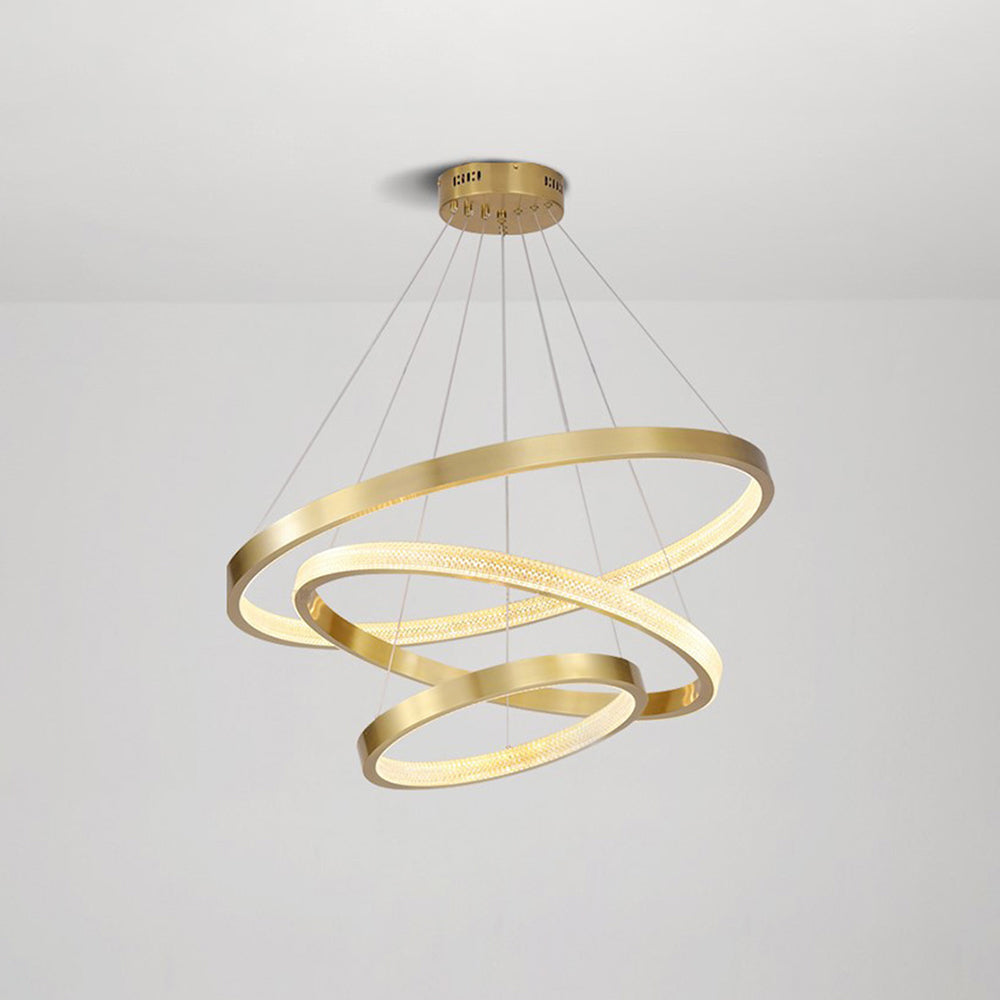 Kristy Modern Ring Metal Arcylic LED Pendant Light - Letslighting
