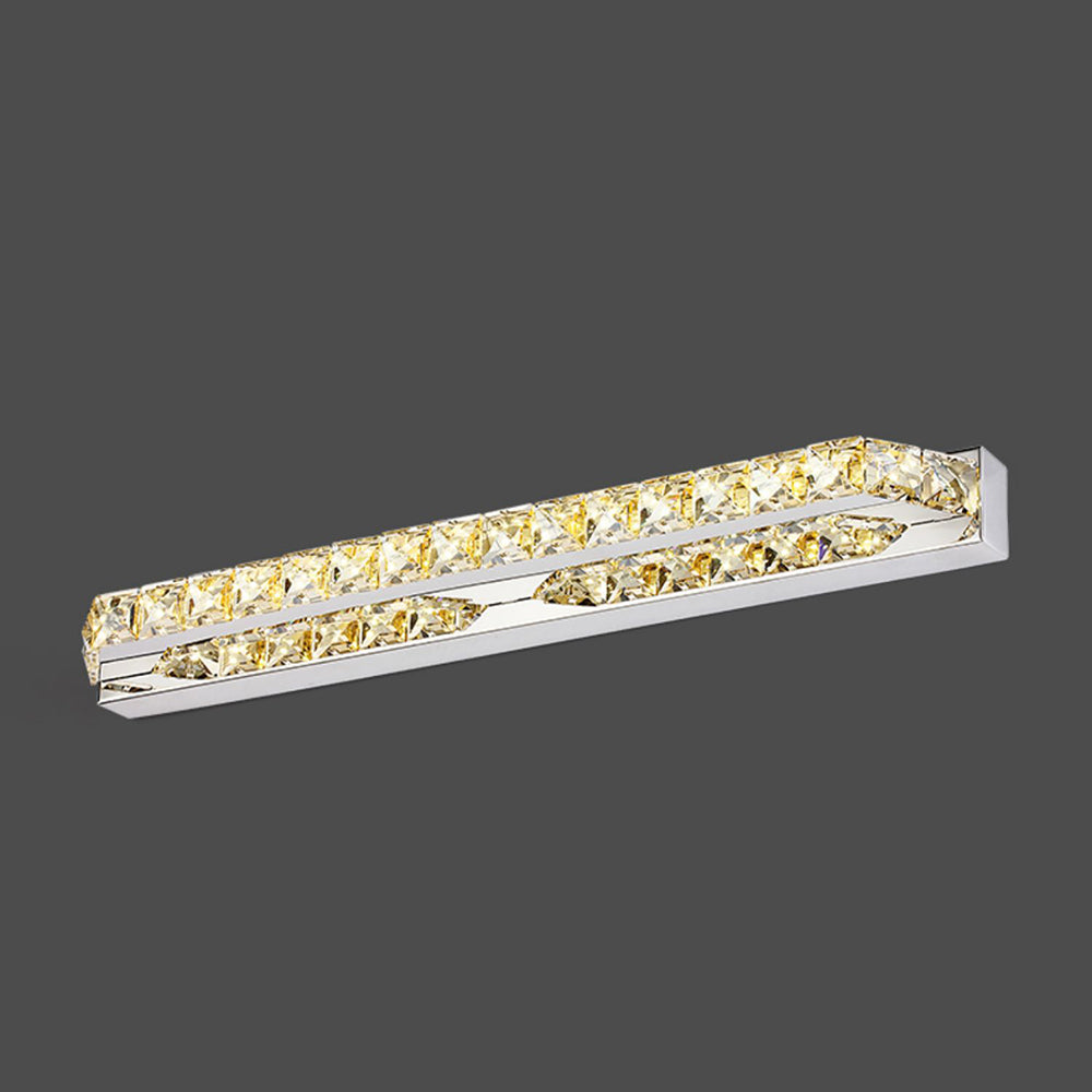Kristy Luxury Linear Crystal Mirror Front Vanity Wall Lamp - Letslighting