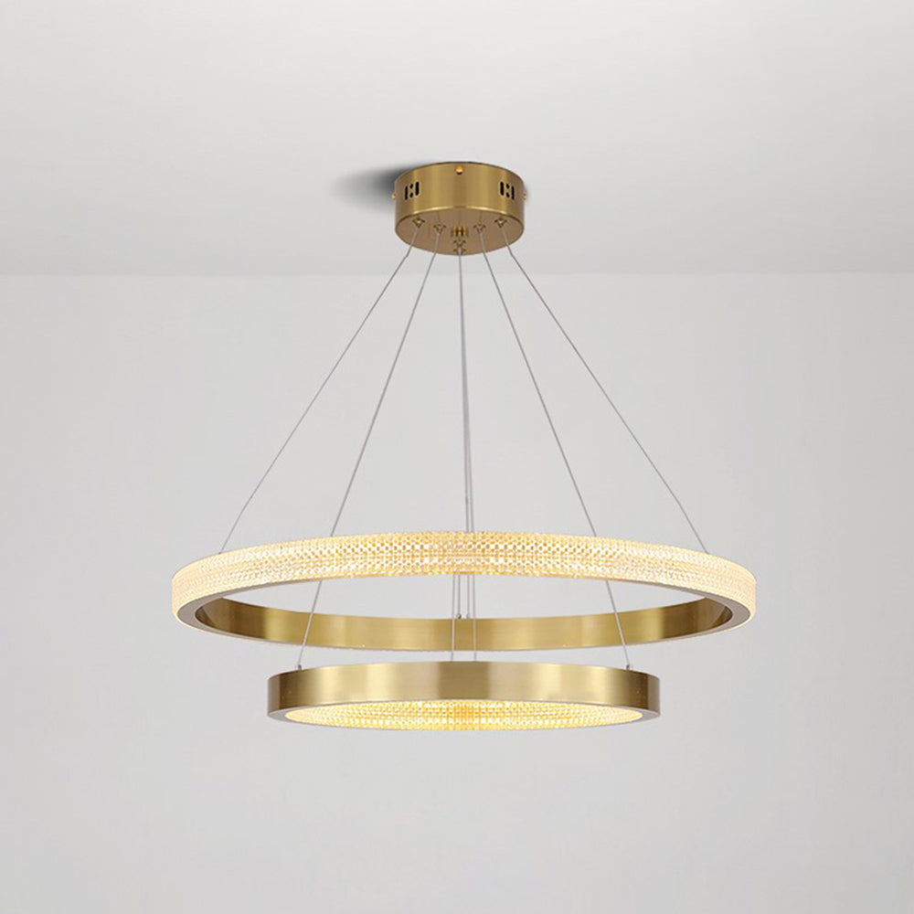 Kristy Modern Ring Metal Arcylic LED Pendant Light - Letslighting