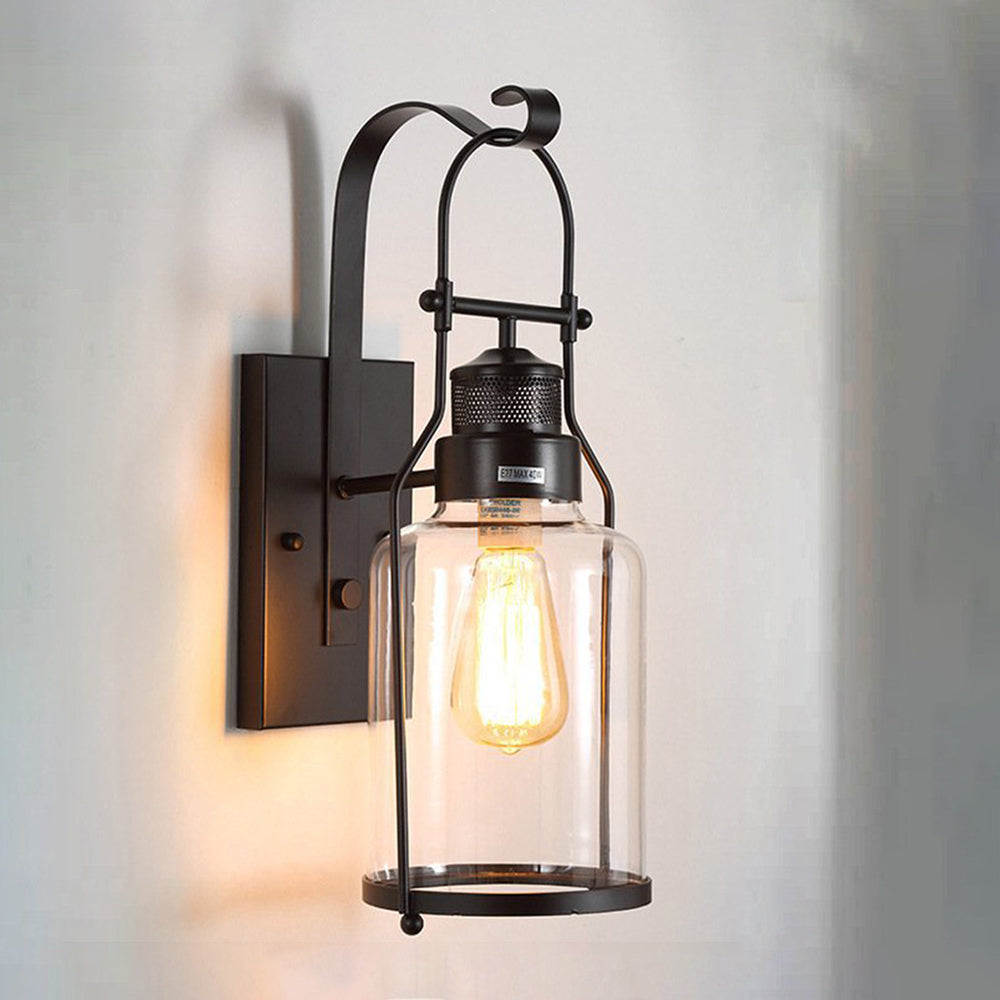 EpochVintage Lantern LED Indoor Wall Lamp Glass